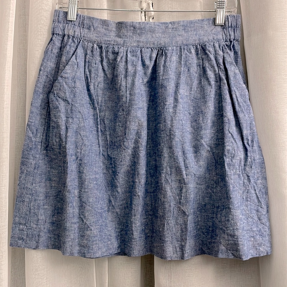 Loft Outlet Chambray Paperbag Skirt with Pockets
